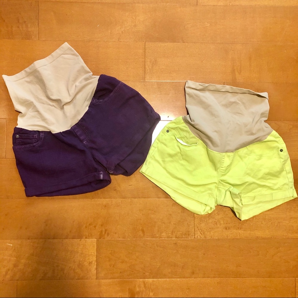A Pea In The Pod Maternity Jean Shorts Bundle
